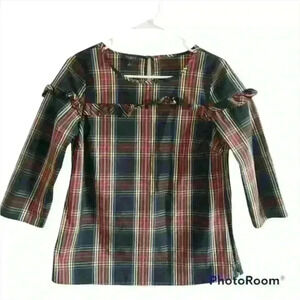 Talbots petites black plaid shirt size Small petite